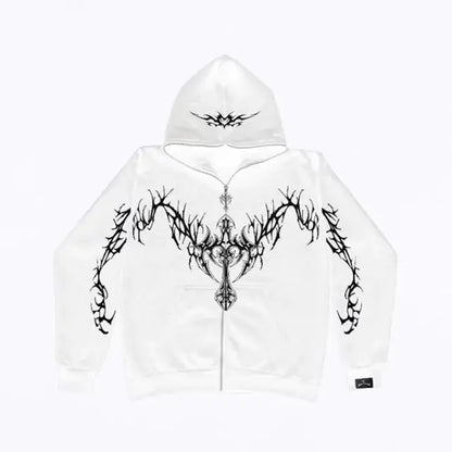 Gothic Clothing Trend Zipper Hoodies